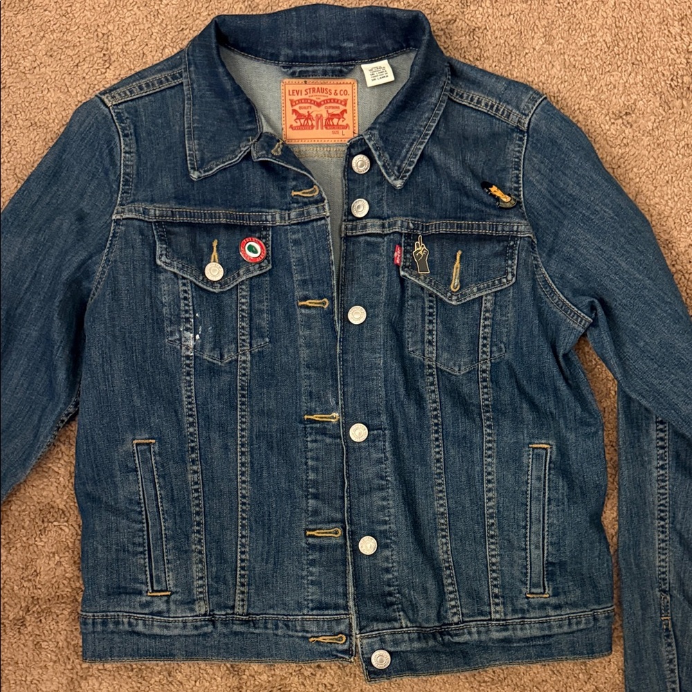 Levi's Kids Denim Jacket with Fun Pins